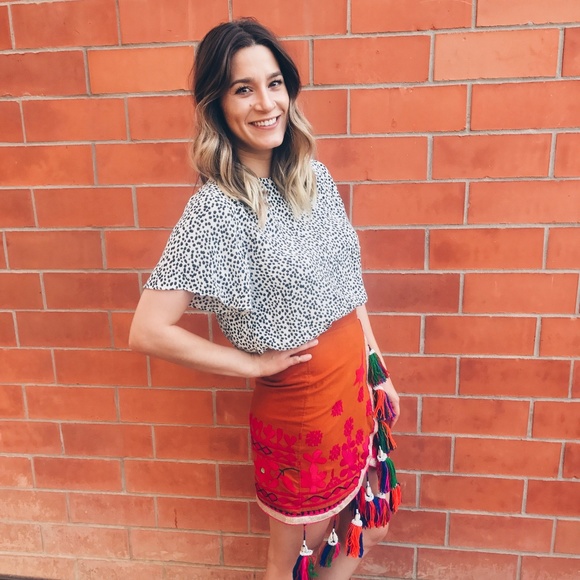 Brown Indie Tassel Skirt - Picture 2 of 7